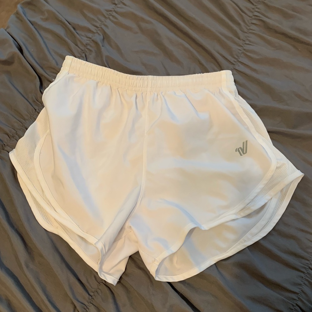 White Varsity Shorts
